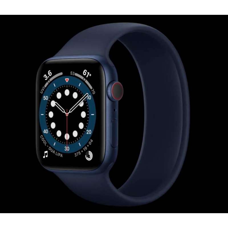 Apple watch series 6/ gps/ 44mm/ caja de aluminio en azul/ correa deportiva  azul marino intenso