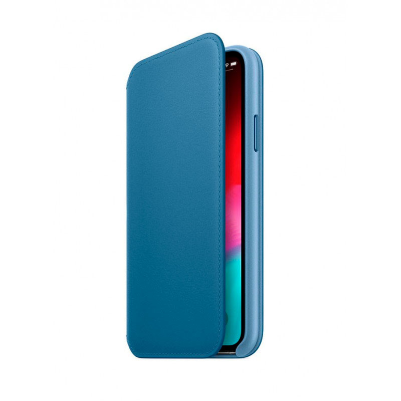 Apple iPhone XS Folio Leather, Cape Cod Blue MRX02ZM/A