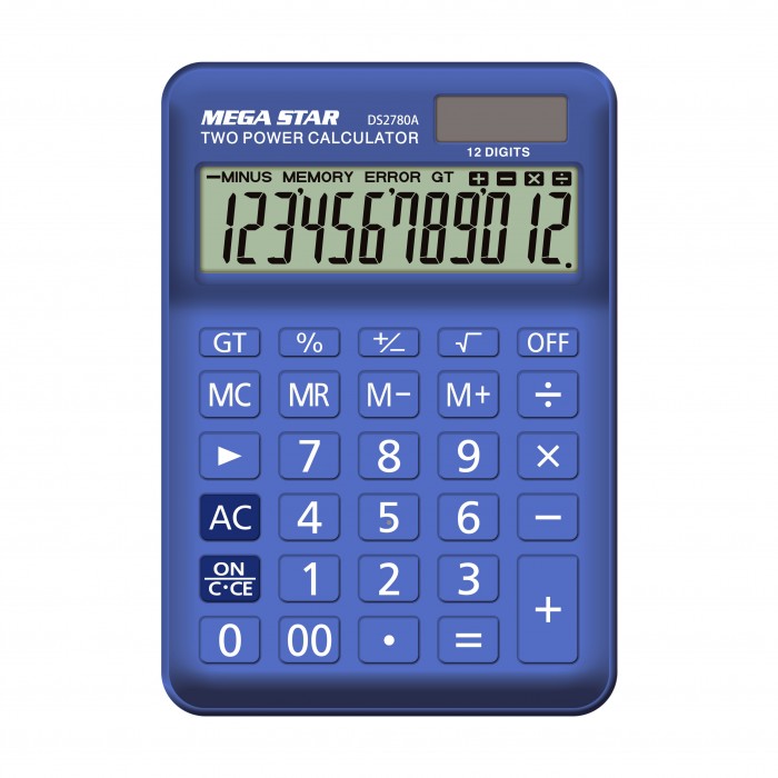 CALCULADORA AZUL 12 DIGITOS PILA/SOLAR