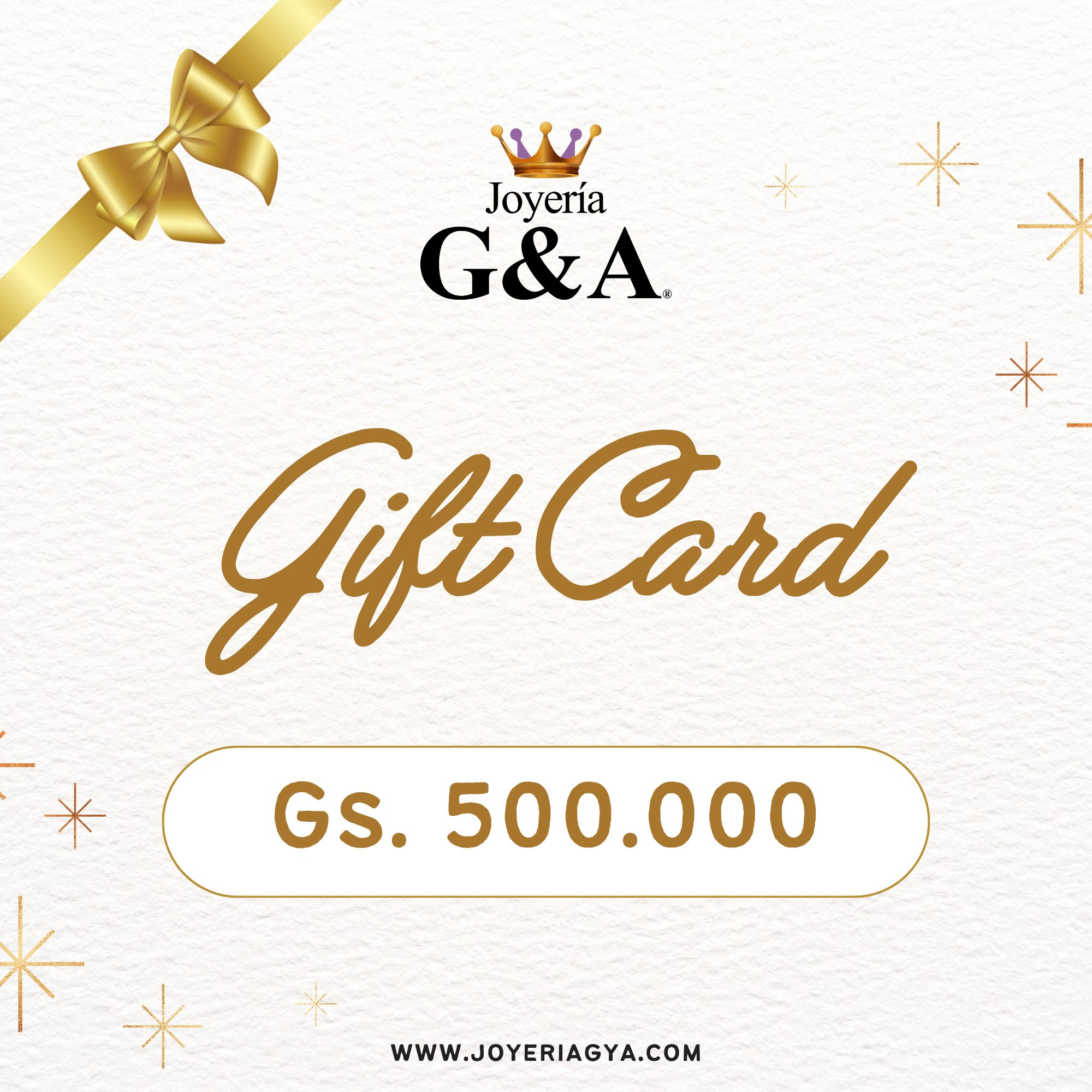 Gift Card de Joyería G&A - Gs 500.000