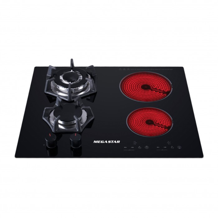 COCINA EMBUTIBLE 4 HORNALLAS 2 GAS 2 INFRARROJO 220V