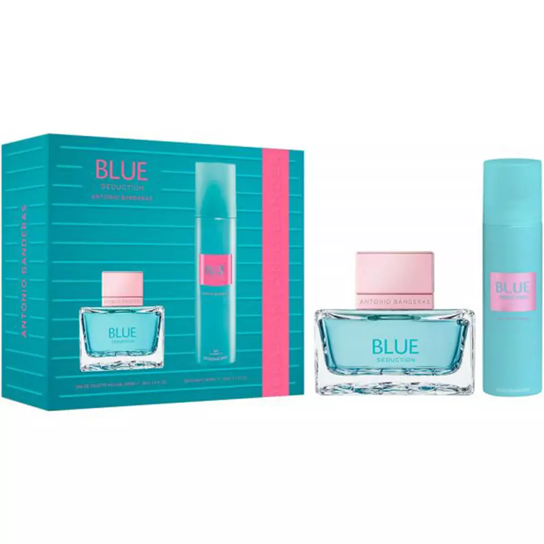 Set de Perfume Dama Antonio Banderas Blue Seduction EDT 80mL + Desodorante 150mL 8411061045251