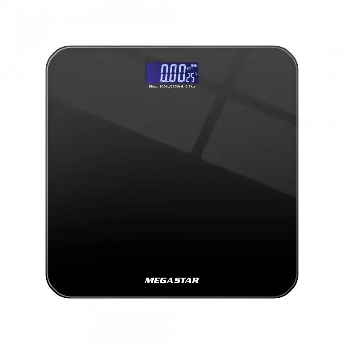 BALANZA CORPORAL CUADRADA NEGRO 180KG