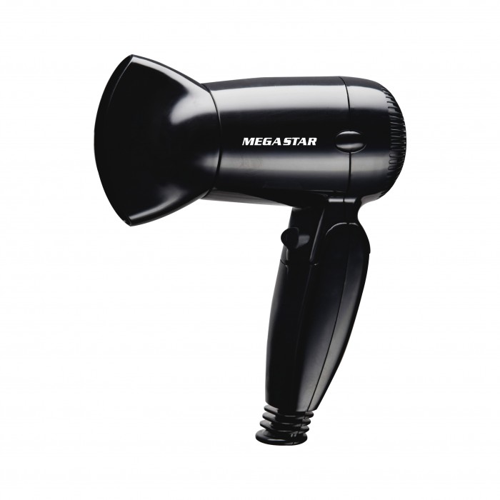SECADOR DE PELO DE VIAJE BIVOLT1000W NEGRO