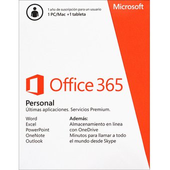 MICROSOFT OFFICE 365 PERSONAL 1 USUARIO, 3 DISPOSITIVOS SSOMIC876