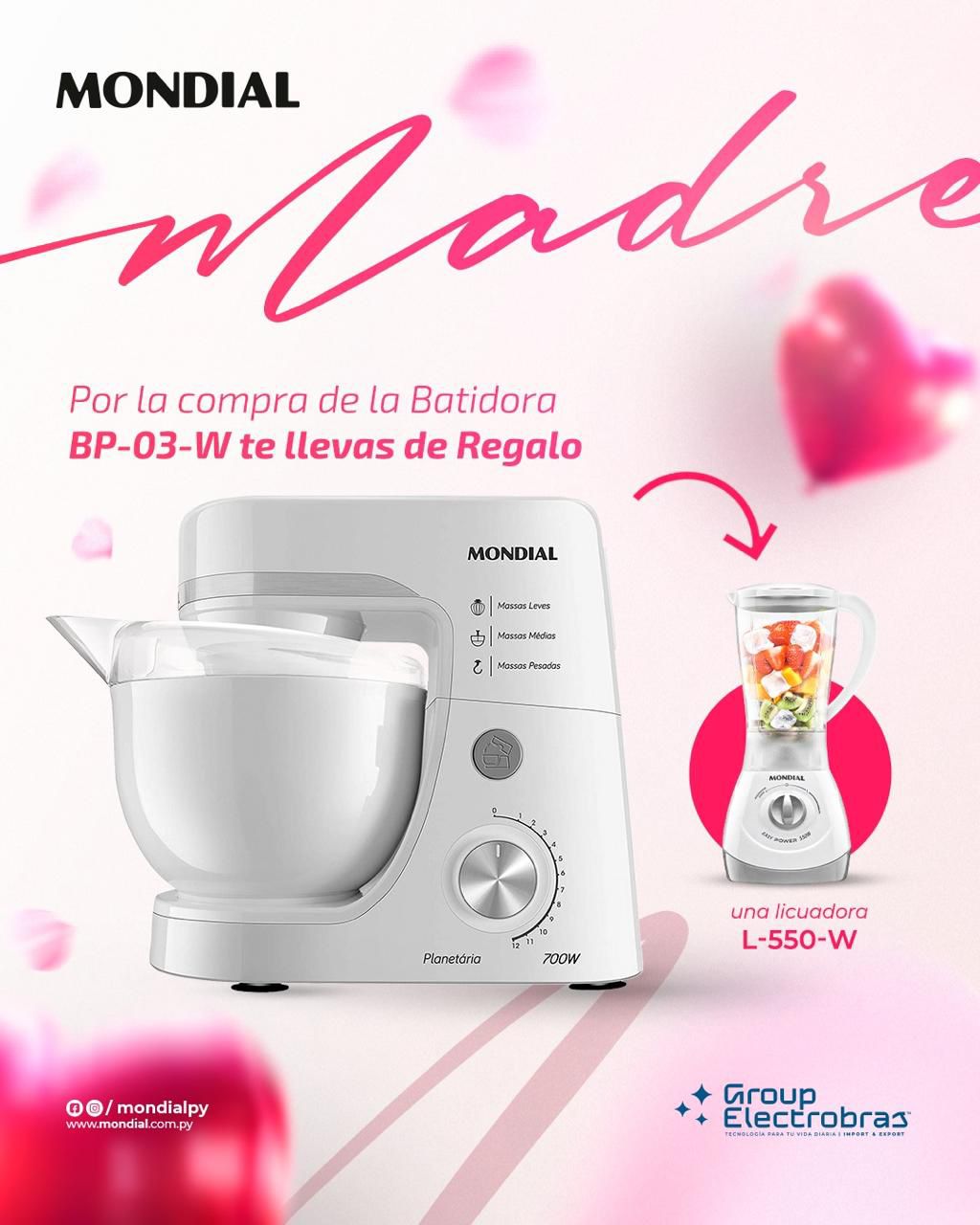 COMBO BATIDORA PLANETARIA 700W + LICUADORA EASY POWER 
