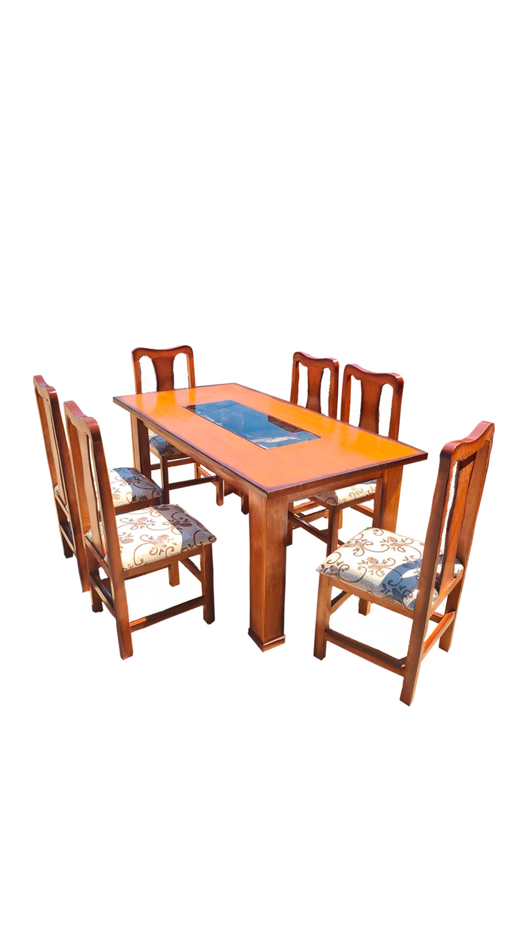 Juego Comedor Con Vidrio  de 6 sillas