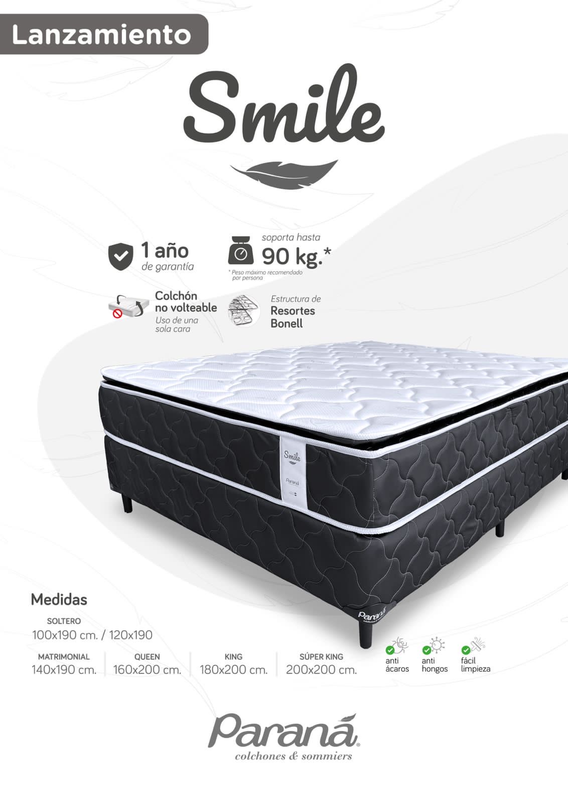 Amigo pronóstico vóleibol SOMMIER SMILE 1,40 X 1,90 - Yasui