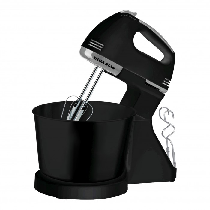 BATIDORA CON BOWL DE PLASTICO NEGRO 220V 300W
